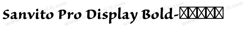 Sanvito Pro Display Bold字体转换